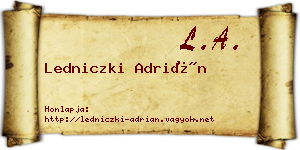 Ledniczki Adrián névjegykártya