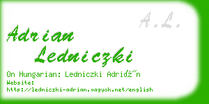 adrian ledniczki business card